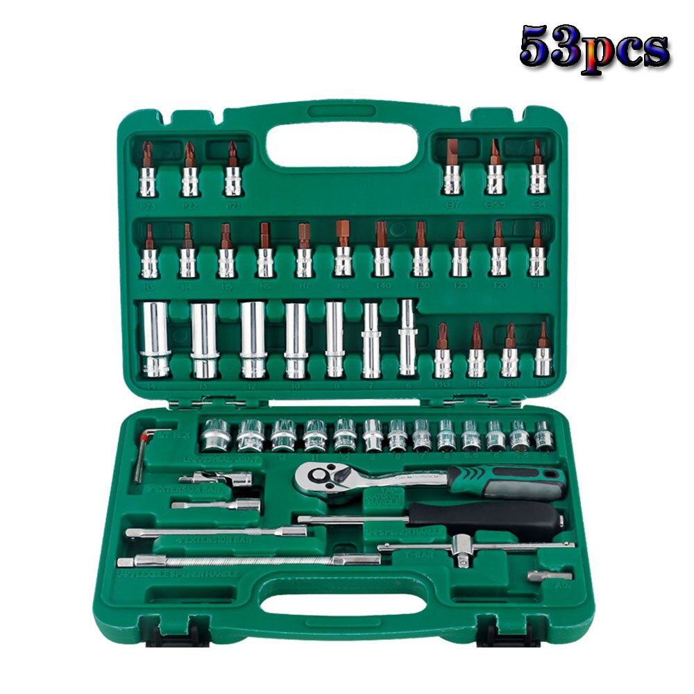 Car Repair Tool Set Hand Tool socket wrench tools Key Wrench Screwdriver Set Repairs Tool Home Wrench Set Ratchets Spanner: D