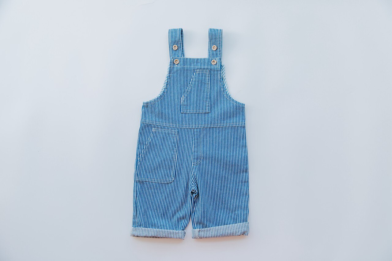 Jeans voor jongens kindertrainingspakken lente zomer jumpsuit voor meisjes overalls voor kinderen kinderbroek met wijde pijpen van katoen casual: Hemelsblauw / 8t