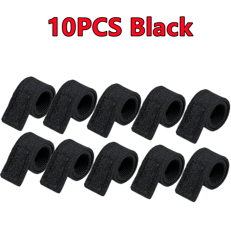 30-3 Uds. Soporte de amarre para caña de pescar, correa para aparejos, envoltura elástica, banda de pesca, soporte para poste, lazos de sujeción, accesorios para herramientas al aire libre: Naranja