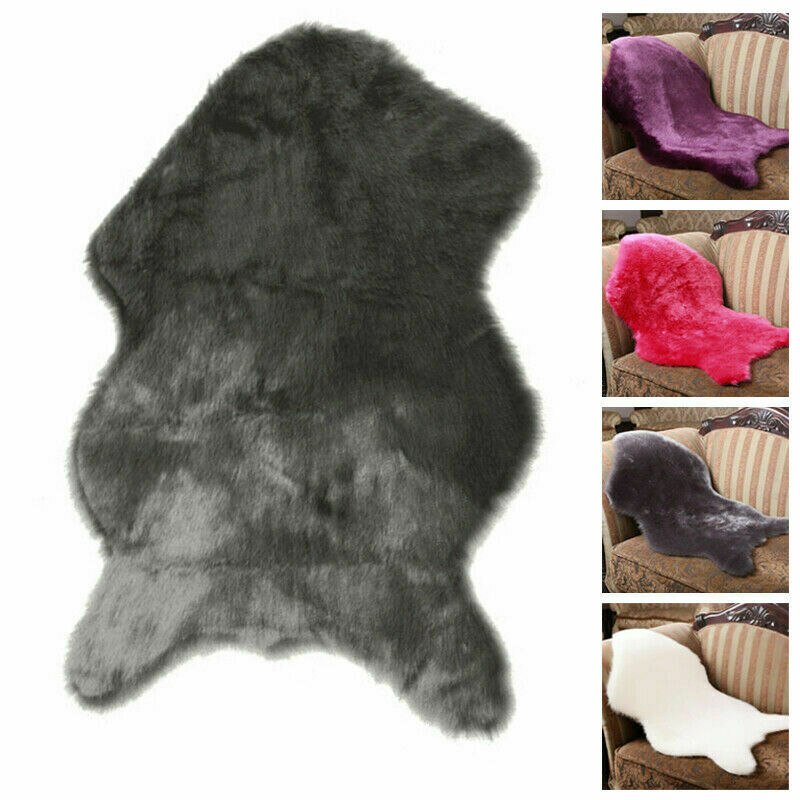 Fåreskind tæppe mat tæppeunderlag skridsikker sofadæksel til soveværelse hjemmeindretning tæpper til soveværelse faux pels tæppe 40 x 60cm