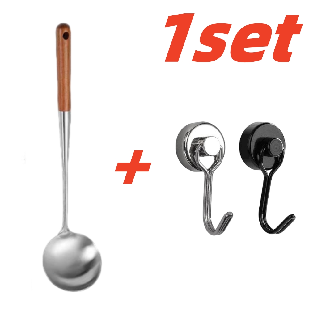 Ustensiles de cuisine Wok spatule fer et louche ensemble d'outils spatule pour équipement de cuisine en acier inoxydable accessoires de cuisine: jaune clair