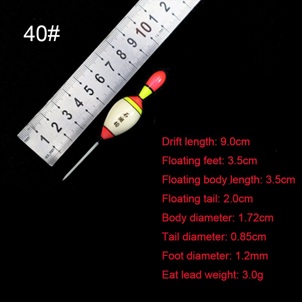 6g/8g/10g/15g/20g/30g EVA Luminous Fishing Float Long Vertical Night Lighting Fishing Floats Bobber Fishing Lure Accessories: 40