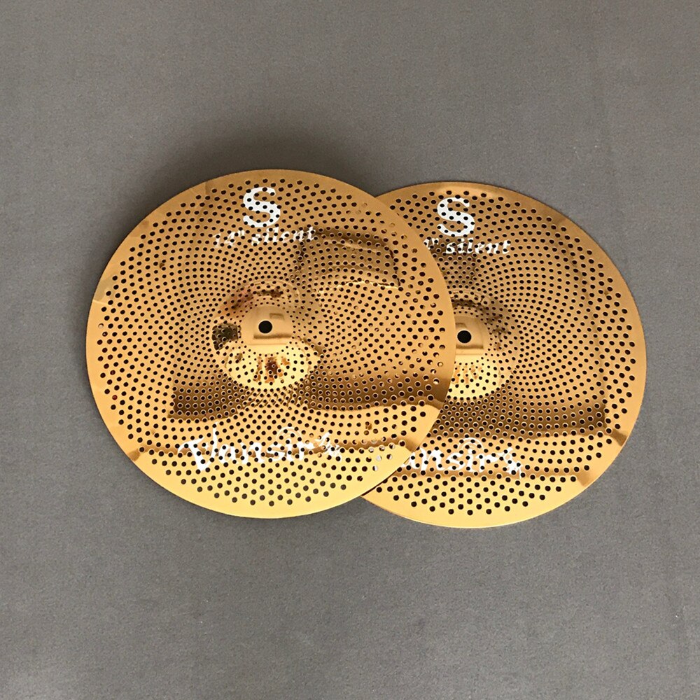 Vansir Cymbal polishing Low Volume Cymbals 13 hihat Silver/Blue/Gold/Rainbow/Red/Black silent mute cymbal for practice