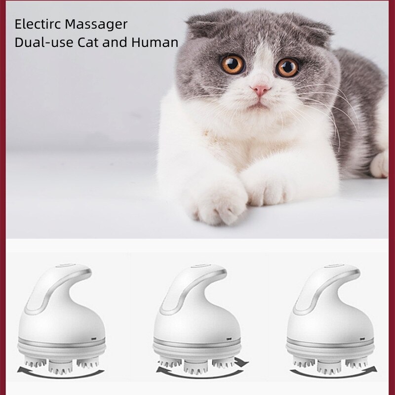 Masseur électrique pour chat, soins de santé, relaxation des épaules, du cou, des tissus profonds de la tête, Massage du cuir chevelu, appareil vibrant