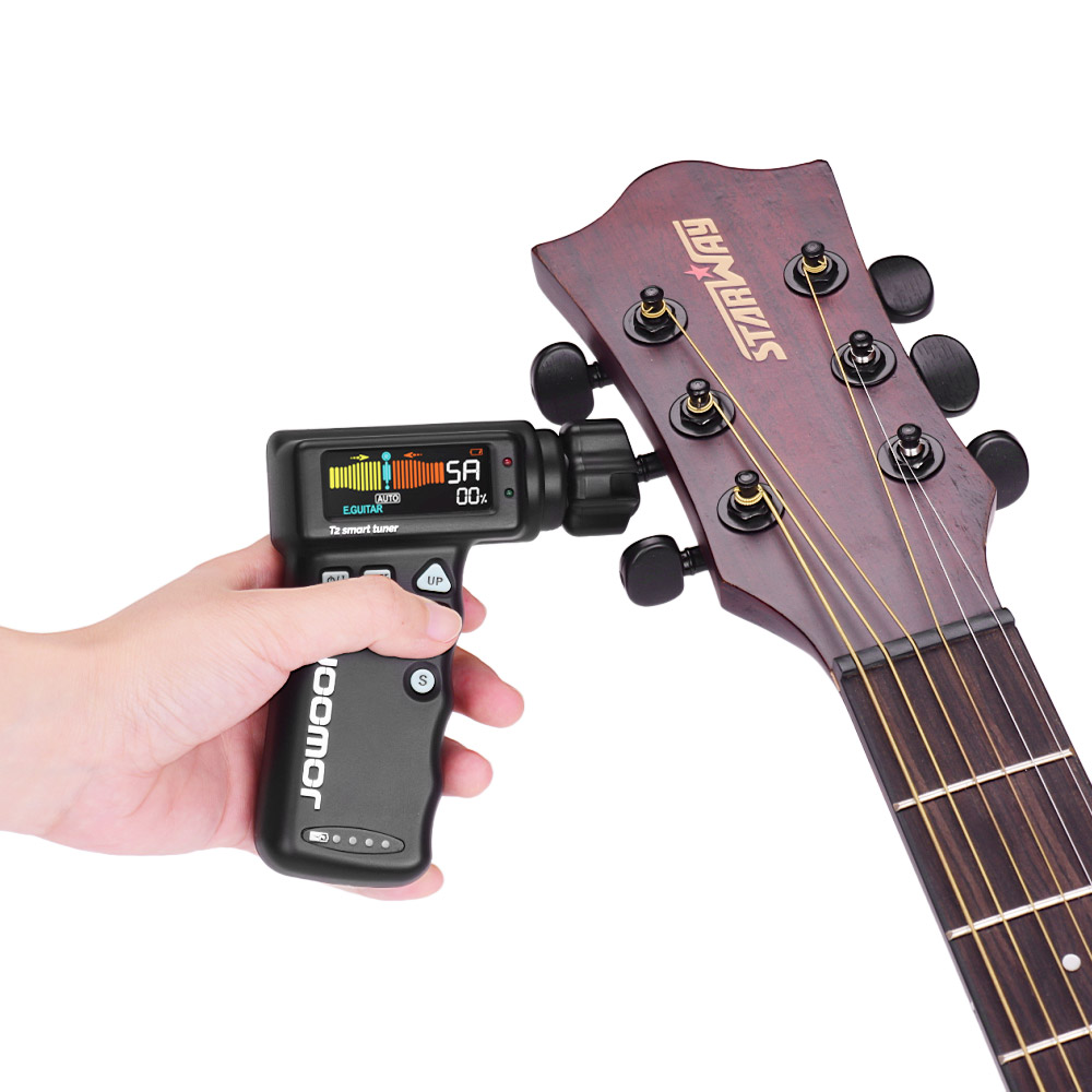 JOWOOM T2 afinador de guitarra inteligente clavija enrollador de cuerda para guitarra ukelele afinación cromática recargable incorporado