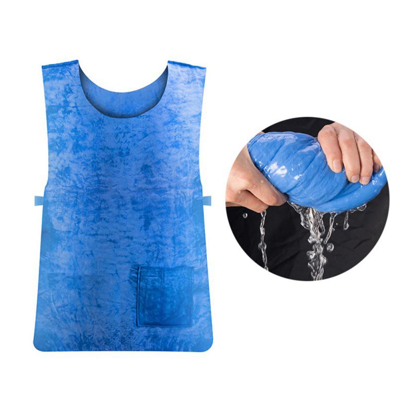 Summer Cold Anti-heat Cooling Vest PVA Waterproof Fabric High Temperature Protective Ice Vest Outdoor Sports Work Vest