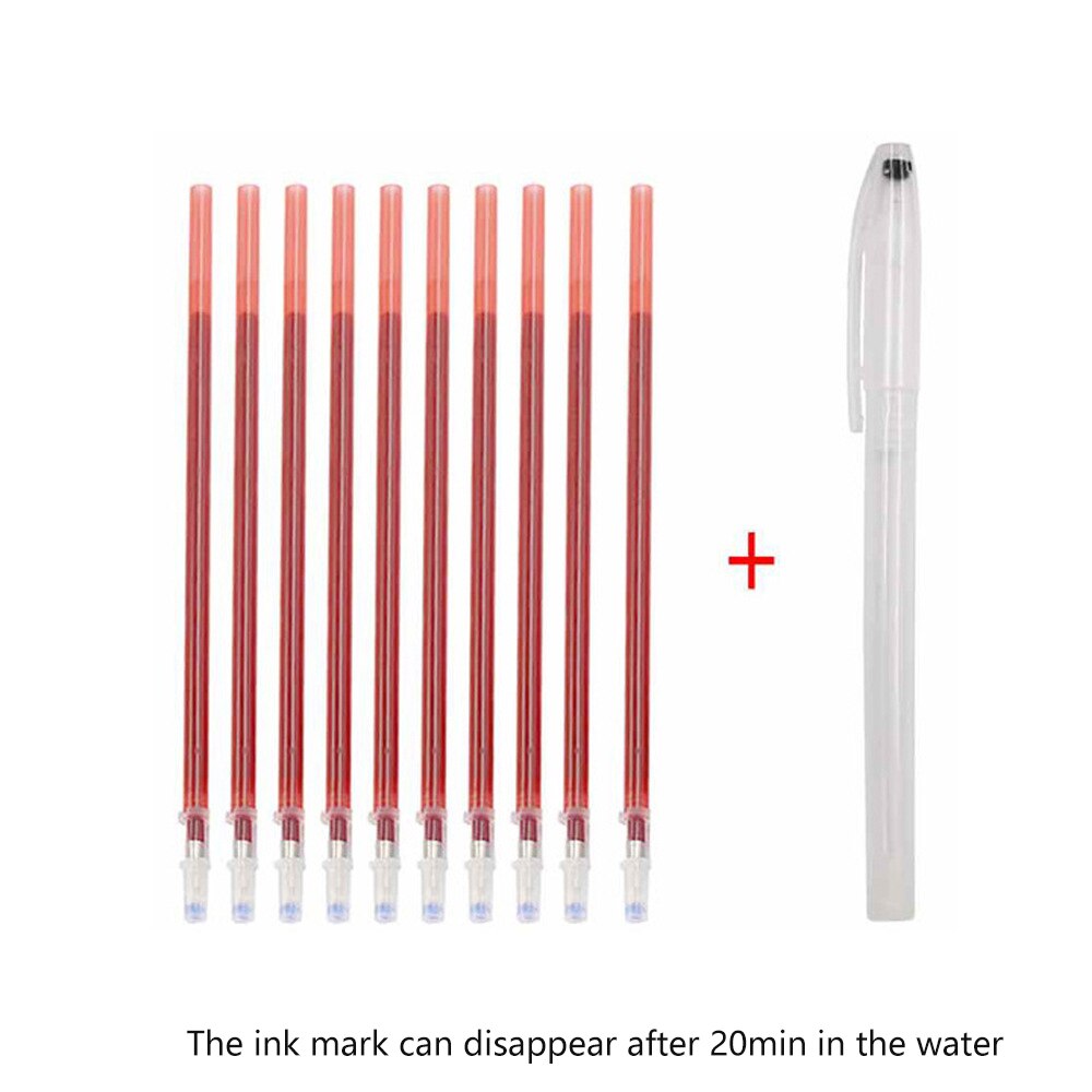 1Set Fabric Markers Pencils Fade Out for Drawing Lines Disappearing Marker Pens PP Multi Purpose DIY Craft Sewing Accessories: Red Water vanish