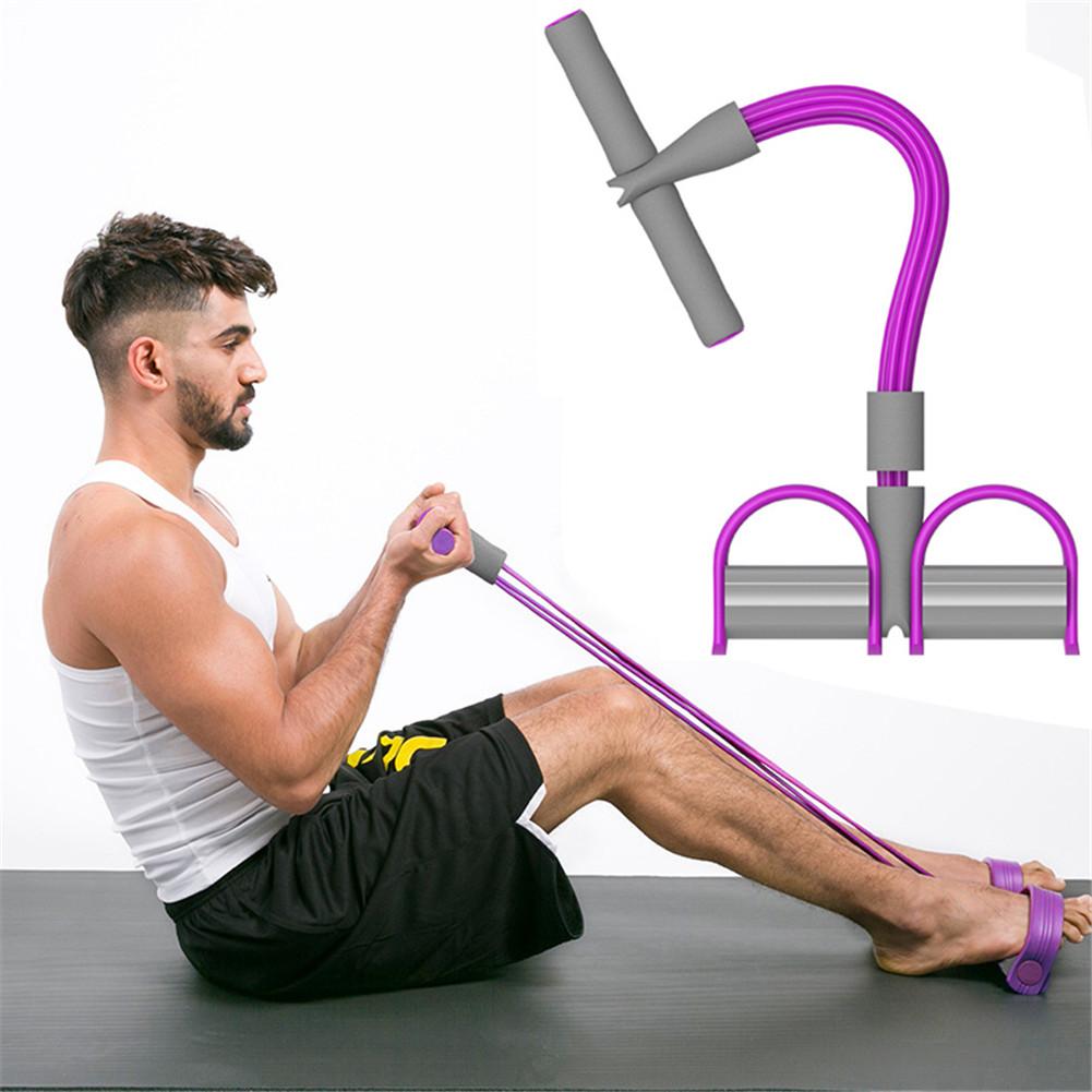 Voetpedaal Elastische Pull Touw Exerciser Roeier Buik Resistance Band Fitness Thuis Gym Sport Training Elastiekjes