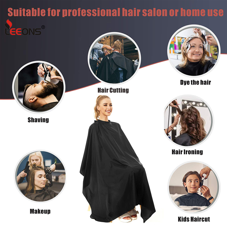 Hair Salon Capes With Adjustable Neckline Waterproof Hairdressing Styling Hair Cutting Nylon Cape For Barber Hairdressers