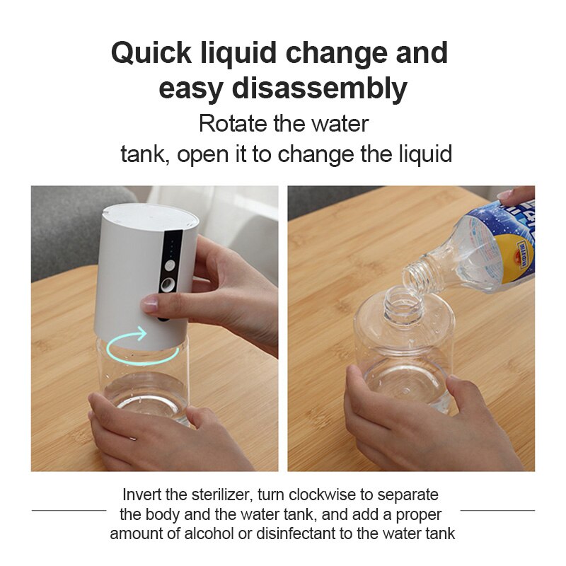 1pc Intelligent Induction Spray Sterilizer Automatic Soap Dispenser Alcohol Disinfector Sprayer Disinfectant Machine Air Cleaner