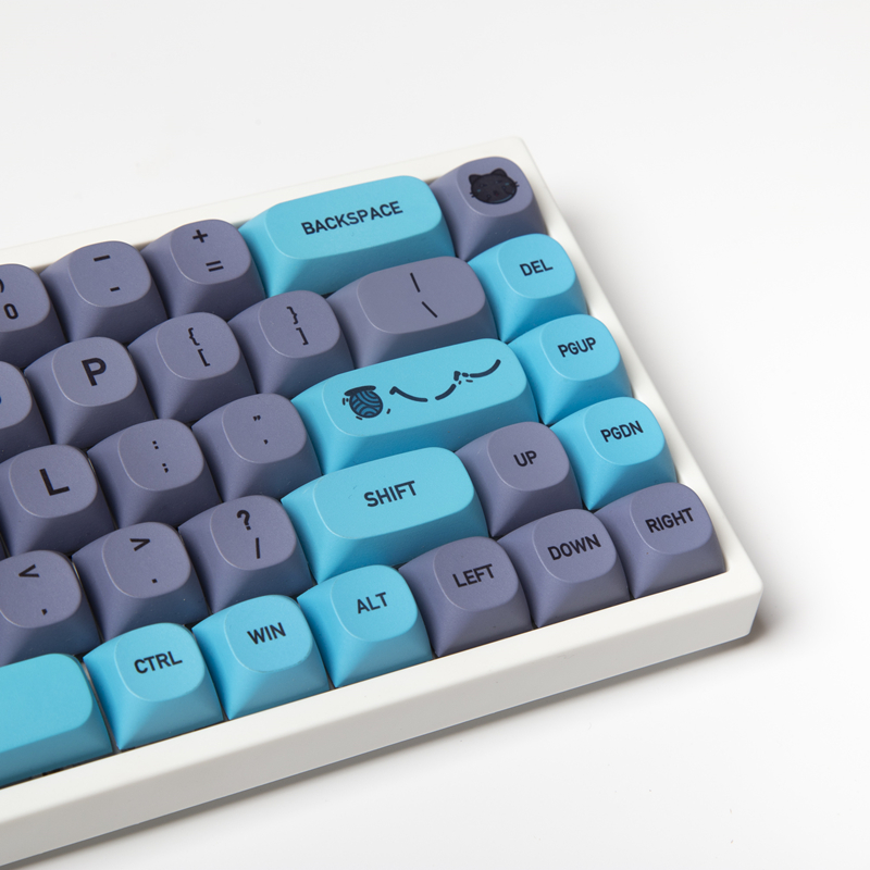 MA 9mm Profile 125 Keys PBT Dye Sub Keycaps Blue Cat Theme Keycap For Cherry Mx Switch Mechanical Keyboard 61 64 68 87108 Layout