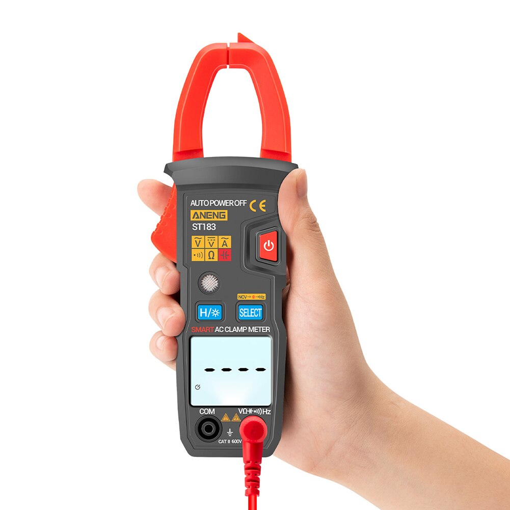 ANENG ST183 Digital Clamp Meter AC Current 6000 Counts True RMS Multimeter DC/AC Voltage Tester Hz Capacitance NCV Ohm Tests