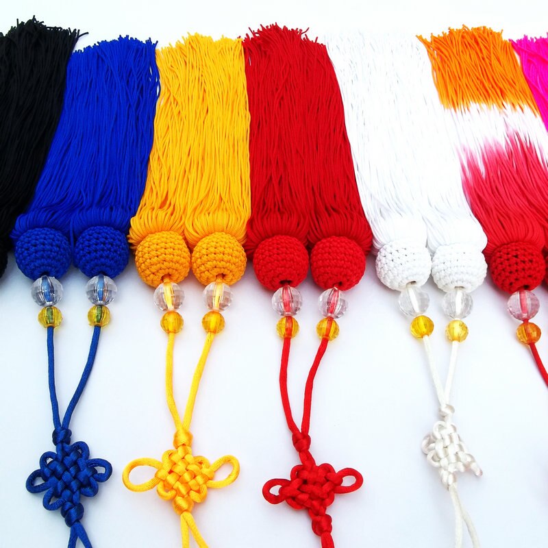 long sword ear knife mulan fan sword knot sword spike red/yellow