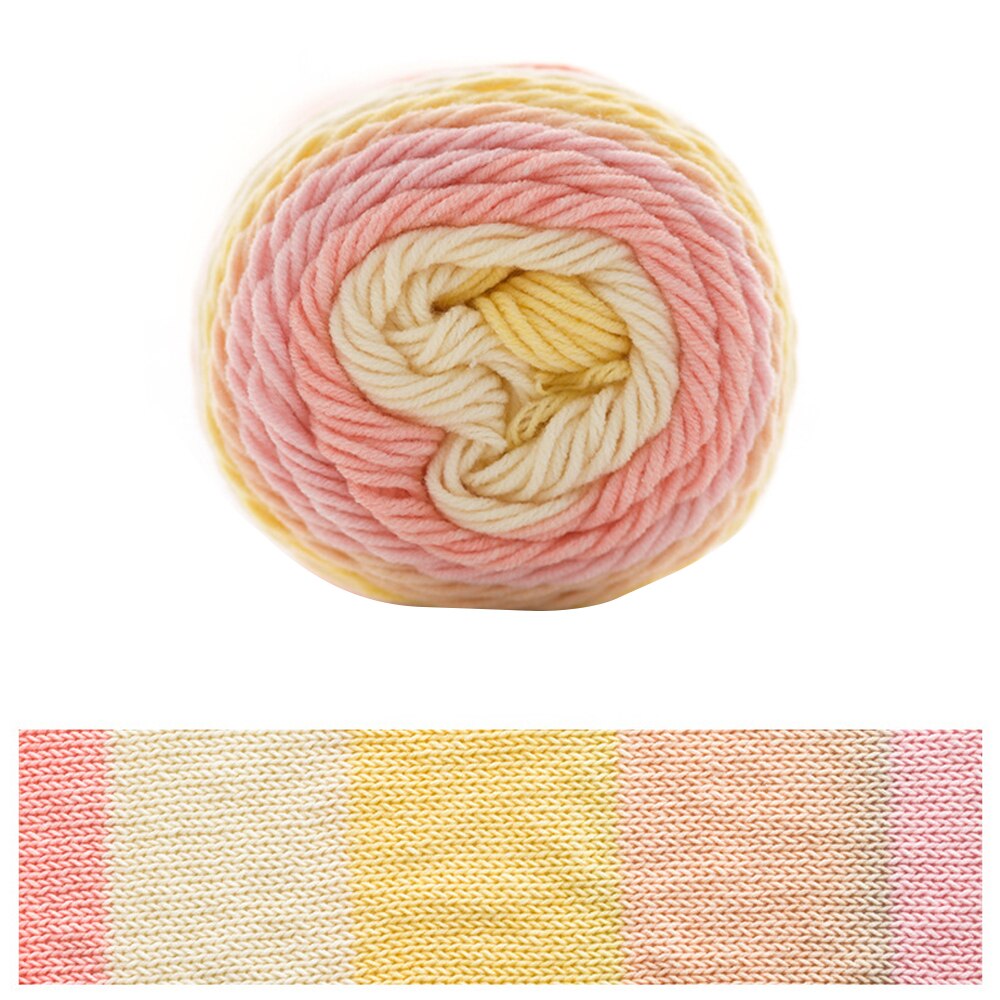 100G Solid/Regenboog Kleur Hand Geweven Katoenen Garen Zachte Gehaakte Dikke Garen Voor Hand Breien Warme Trui sofa Kussen Sjaal Diy
