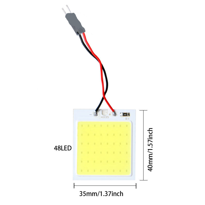 4/8 Uds accesorios de Interior de coche 18/24/48 SMD T10 4W 12V COB Panel Interior de coche luces LED bombilla de lámpara luz de techo de coche Panel de coche: changeable / 4.300 k