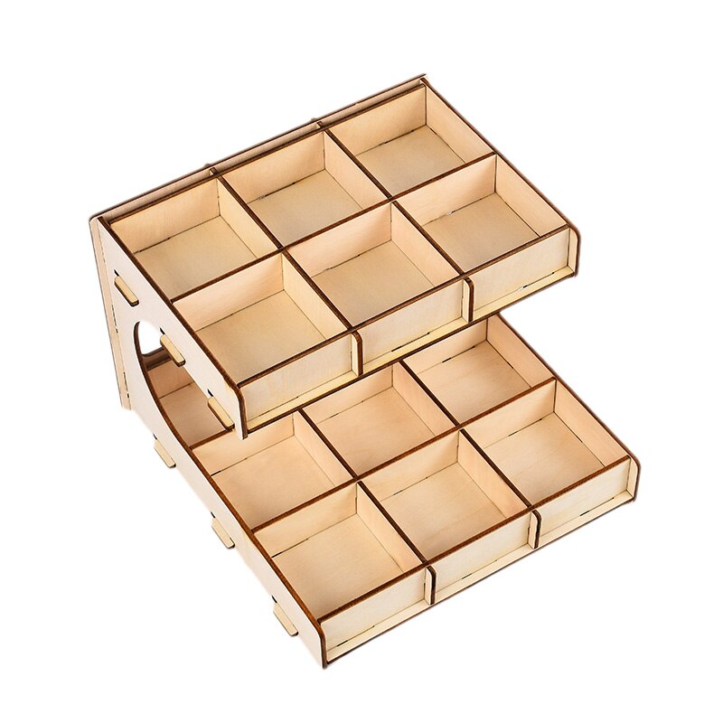 DIY Multifunctional Wooden Model Organizer Tools Storage Box