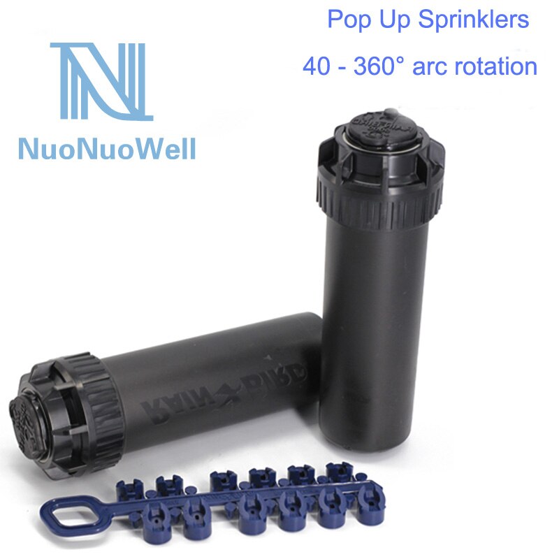 Nuonuowell 3/4 "indvendigt gevind rotor pop-up sprinkler gear drive græsplæne sprinklerhoved med rapidset bue justerbar 5004 serie