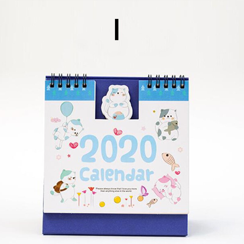 Cartoon Mini Kalender Creatieve Cartoon Klein Dier Bump Kalender Planning Kantoor Schoolbenodigdheden Briefpapier: I