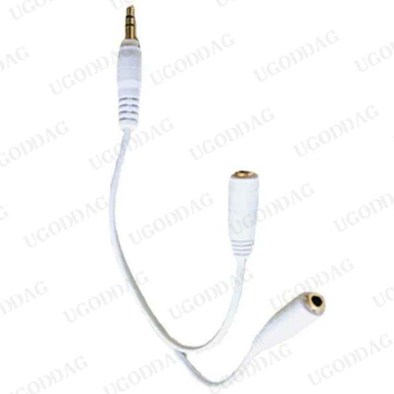 1 Stuks Hoofdtelefoon Splitter 3.5Mm Verlengkabel Audio Stereo Y Splitter (Hifi-Geluid) 3.5Mm Mannelijk Naar 2 Poorten 3.5Mm Vrouwelijke Splitter: Black