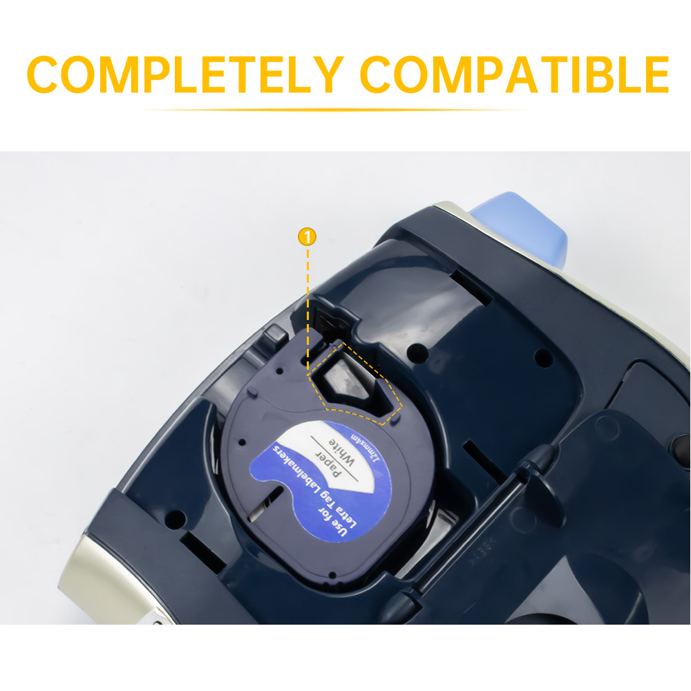 10/20 Stück kompatibles Dymo Letratag-Klebeband Dymo 91201 12267 91202 91200, weißes transparentes Etikett für Dymo Letratag-Drucker LT100H 200B