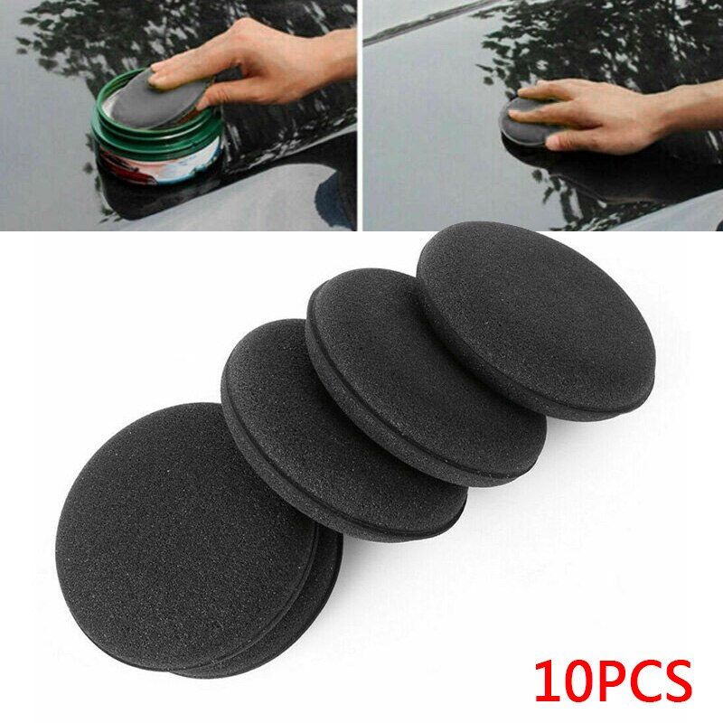 Esponjas negras para coche de 12,5 cm, Herramientas de limpieza de repuesto para pulido resistentes al desgaste