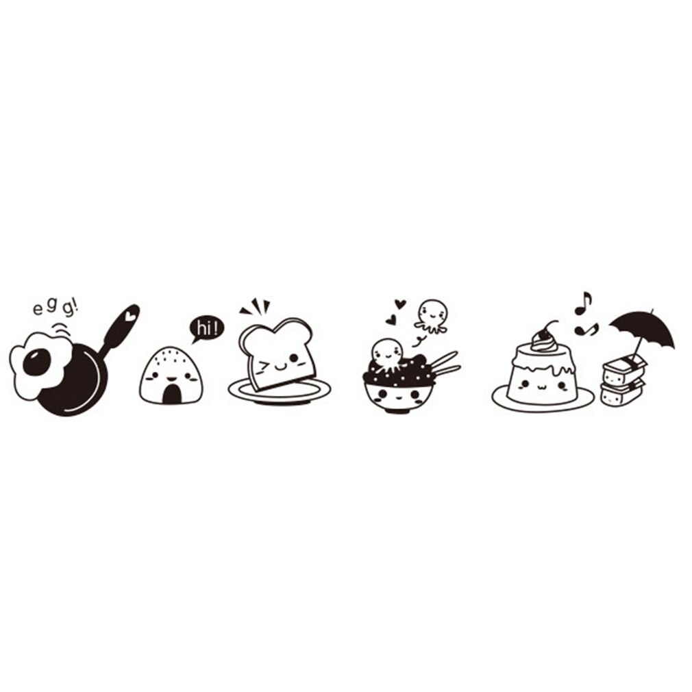 Kitchen Wall Stickers Coffee Sweet Food DIY Wall Art Decal Decoration Oven Dining Hall Wallpapers PVC Wall Sticker