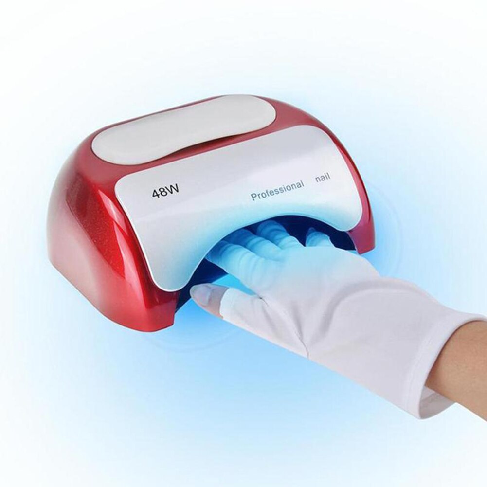 1 Paar Anti Uv Stralingsbescherming Handschoenen Uv Bescherming Handschoen Nail Art Gel Anti Uv Handschoen Uv Led Lamp Nagel droger Light Tool