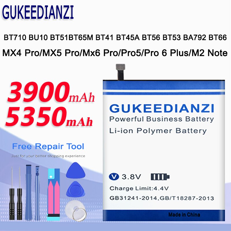 BT51 BT53 BT56 BT65M BT66 BT41 BT45A BA792 Batteria Per Meizu MX4/MX5/Mx6 Pro/Pro5/pro 6 Plus/M2 Note/Blu A5 /U10 BT710 Batteria