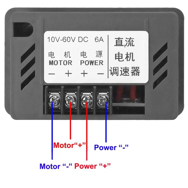 12V 24V 36V 48V 6A Dc Motor Speed Controller Verstelbare Reducer Schakelaar Met Shell