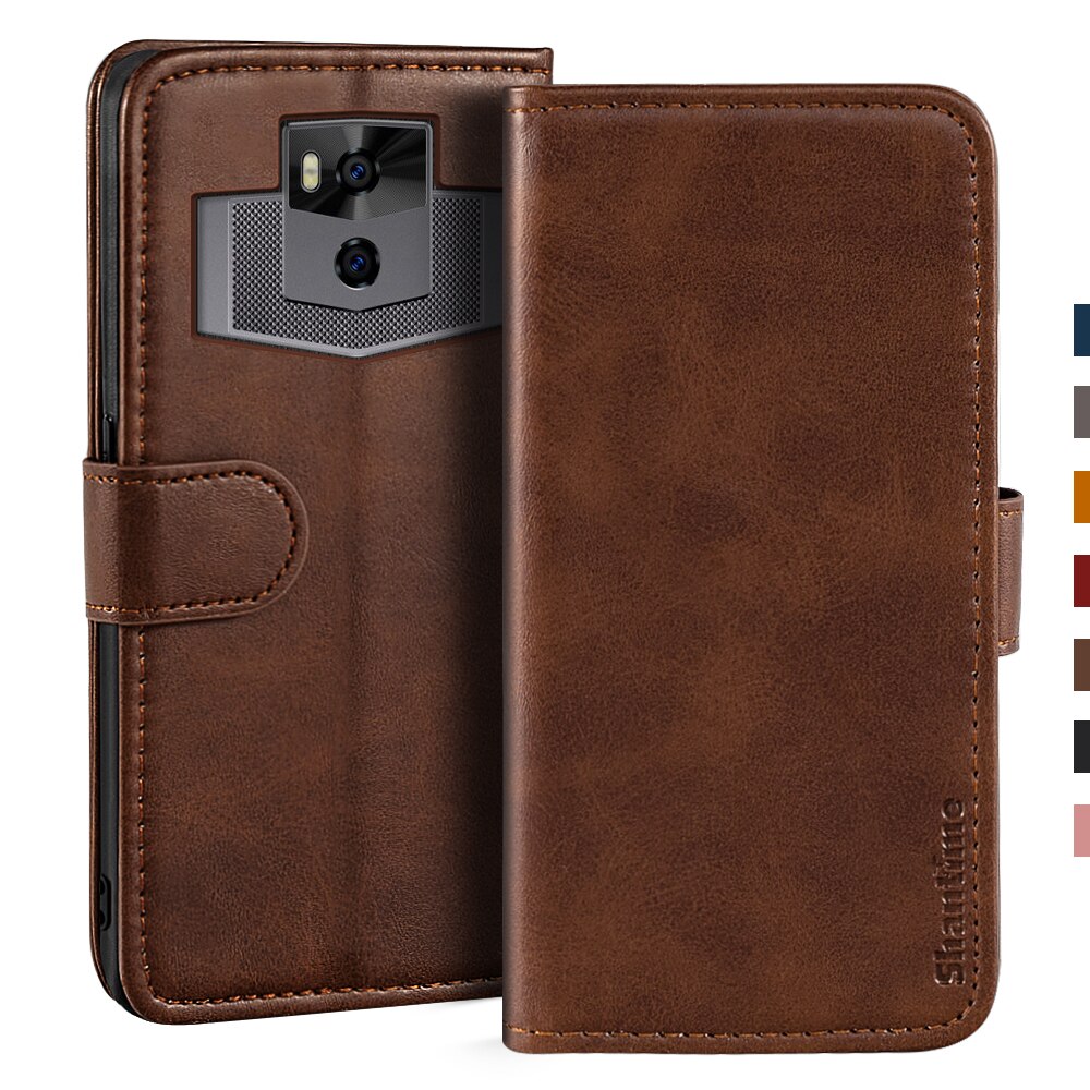 Case For Ulefone Power 5 Case Magnetic Wallet Leather Cover For Ulefone Power 5S Stand Coque Phone Cases: For Ulefone Power 5 / Dark brown