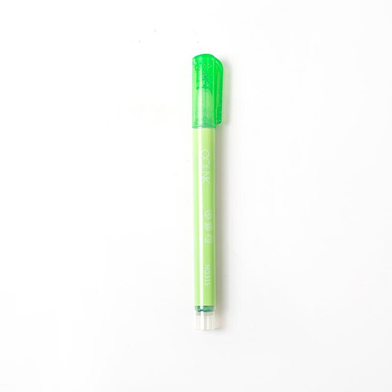 8 stk / sett søt tegning dobbel linje omriss penn highlighter tusjpenn 8 farger til skolens farge penner skrivesaker kontor skole: Grønn