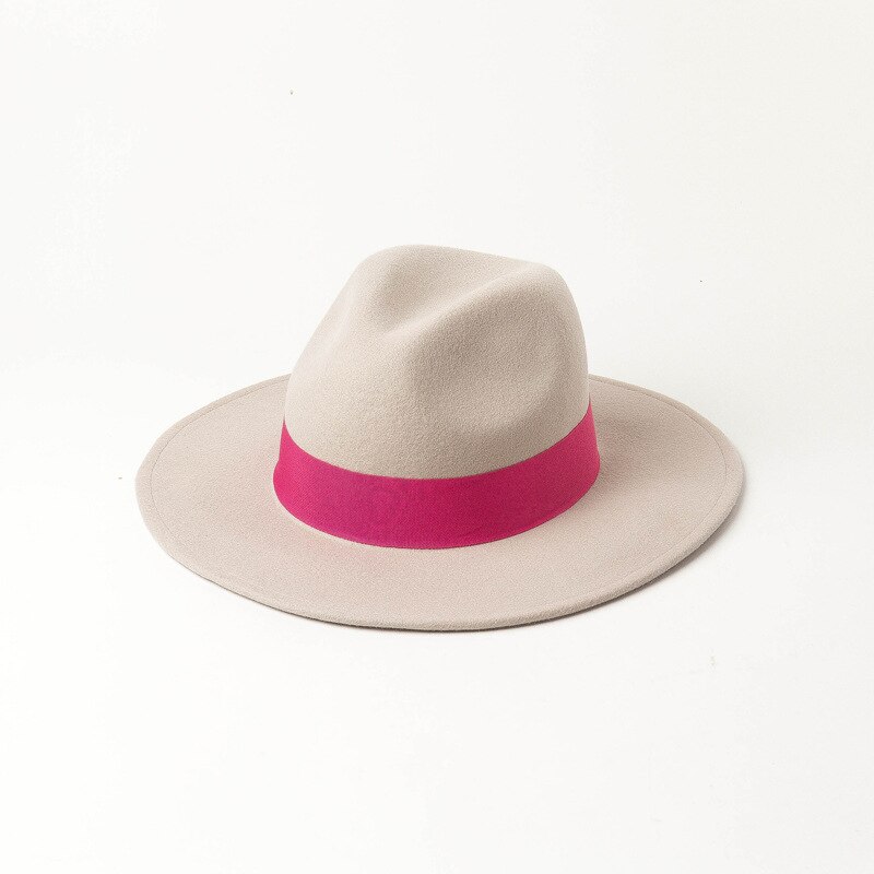 Uspop Vrouwen Wol Hoed Geweven Wol Fedora Hoed Casual Mode Multi-color Lint Wol Jazz Hoeden: Gray 3