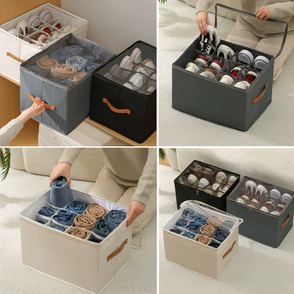 Składane pudełko robić przechowywania butów - odporny na kurz organizer na buty, oszczędzająca miejsce szafka na buty