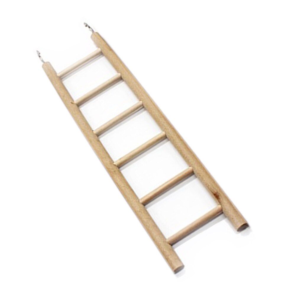 Oiseau en bois échelle à bascule perche escalade escaliers perruche Cage jouet fournitures pour animaux de compagnie (28 cm)