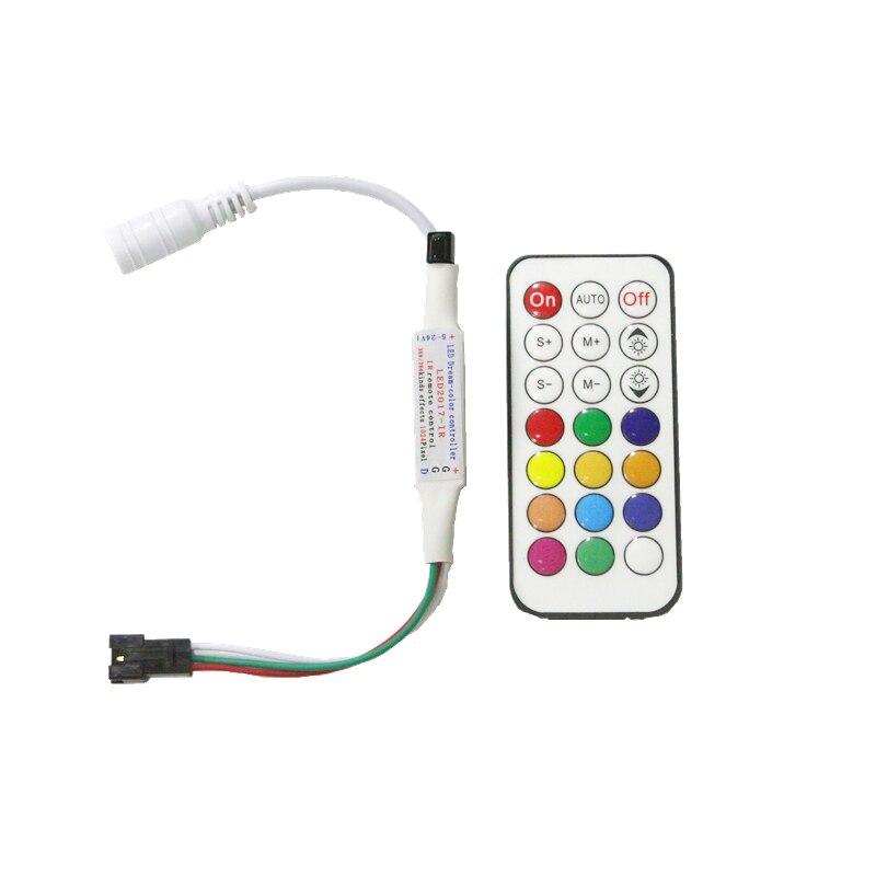 Striscia LED RGB 21 Tasti Con Telecomando RF, Perfetta Per Strisce WS2811 E WS2812B, Funziona Da 5 A 12V
