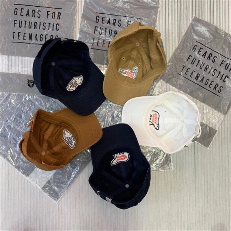 Humain fait 6 panneau casquette en sergé hommes femmes 1:1 meilleure cochon broderie humain fait casquette de Baseball décontracté réglable chapeaux