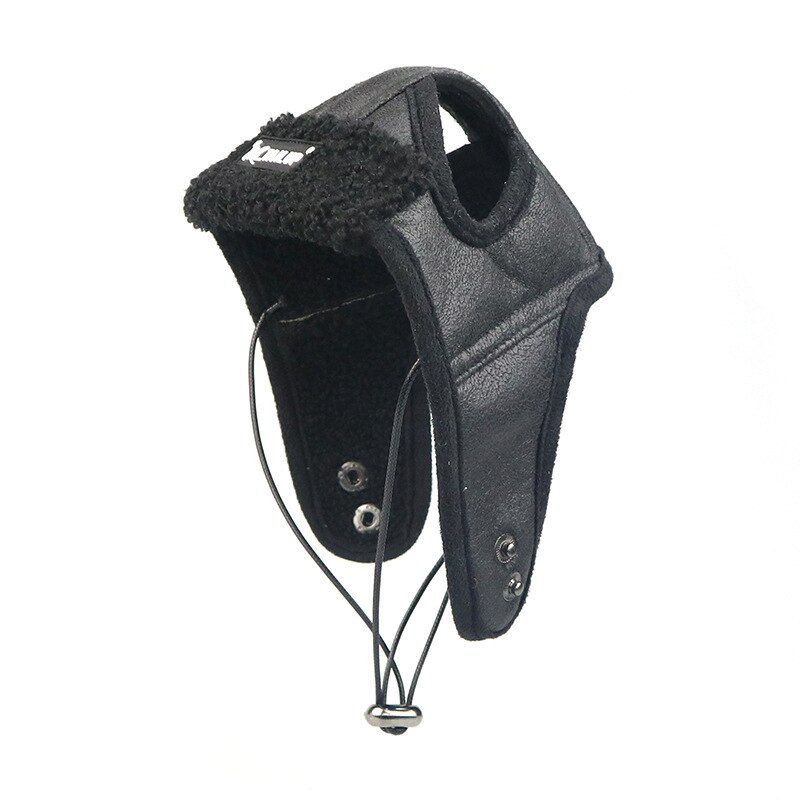 Dog Aviator Hat Dog Winter Pilot Hat with Ear Flaps for Cold Weather Pet Warm Aviator Cap Pet Windproof Motorcycles Protect Hat: Black Hat / S   See Size Table
