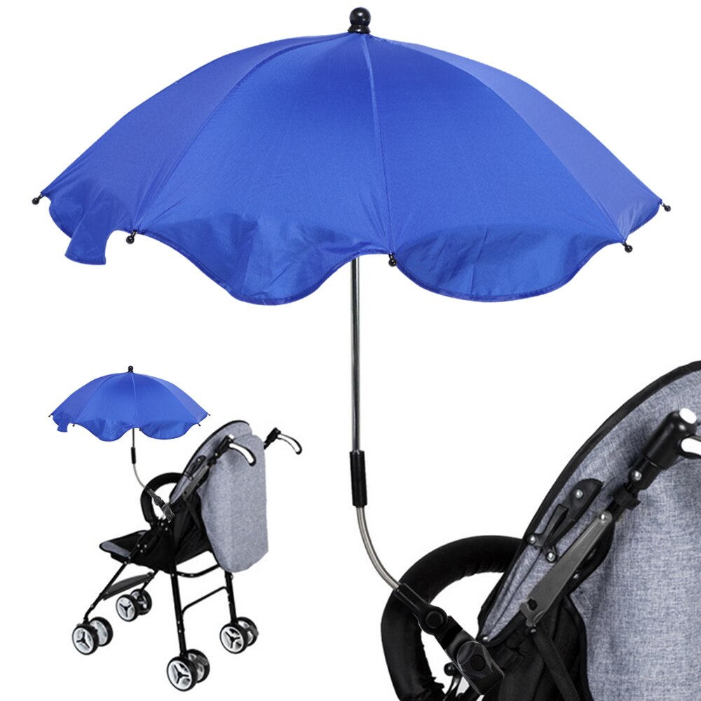 Justerbare foldbare børn baby parasol parasol klapvogn skygge baldakin covers barnevogn tilbehør solbeskyttelse paraply: H