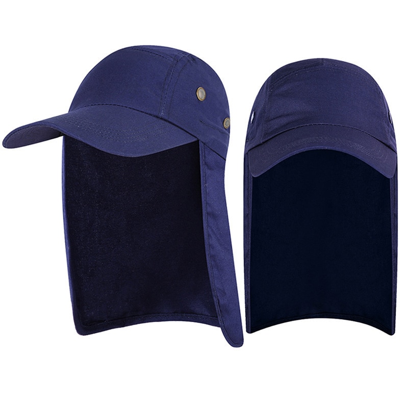Udendørs unisex vandrekasketter hurtigtørrende solskærmshætte hat solbeskyttelse med øre-halsklap til vandre-ridehuer