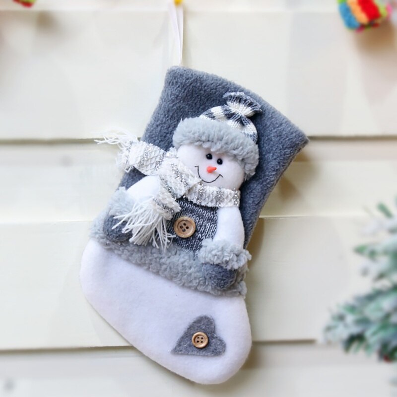 Decoración del hogar medias de Navidad lindo caramelo bolsa de novedad Elk Navidad decoración Calcetines niños: B