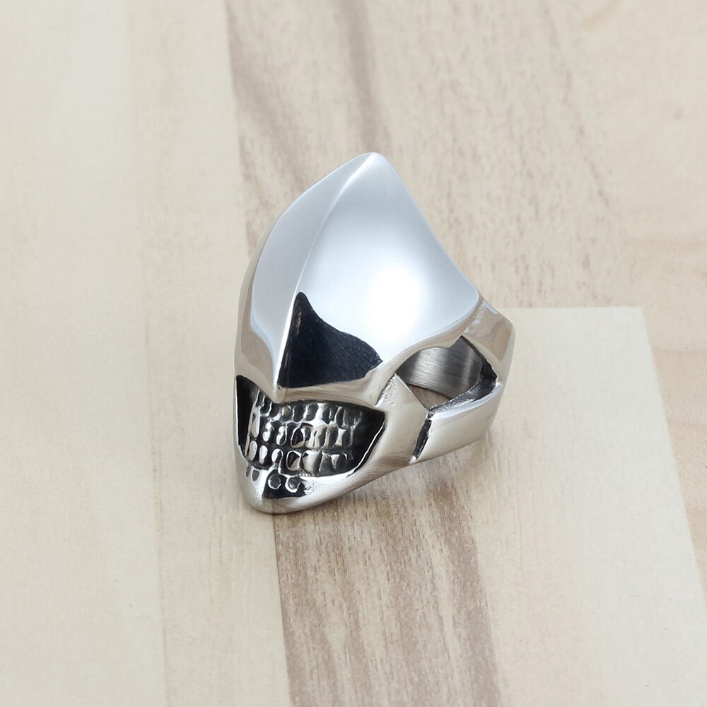 Stainless Steel Men Rings Alien Punk Biker Male Jewelry Personality Accessoires