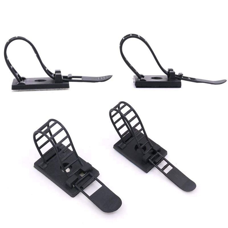 Adjustable Cable Holder Set Management, Cable Clips of Cable Fixing Wire Holder with Adhesive Secured Backing
