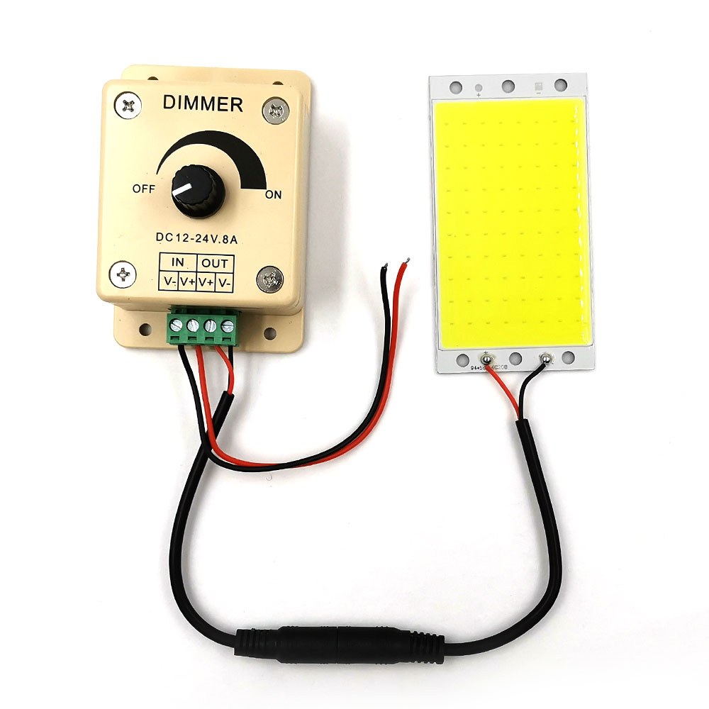 12V 24V Dimmer 8A Power Dimming Switch for LED Strip Light Bulb 96W LED Dimmer Controller