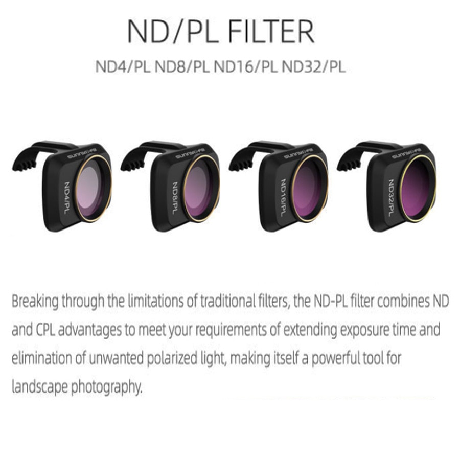 Camera Drone ND/PL Filters for DJI Mavic Mini ND4/PL ND8/PL ND16/PL ND32/PL Polarizer Lens Filter Set for Mavic Mini