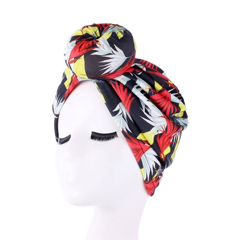 Turban africain en coton avec nœud, Bandana, foulard pour femmes, chapeau à Vortex, bonnet de chimio, accessoires pour cheveux, couvre-chef arabes musulmans