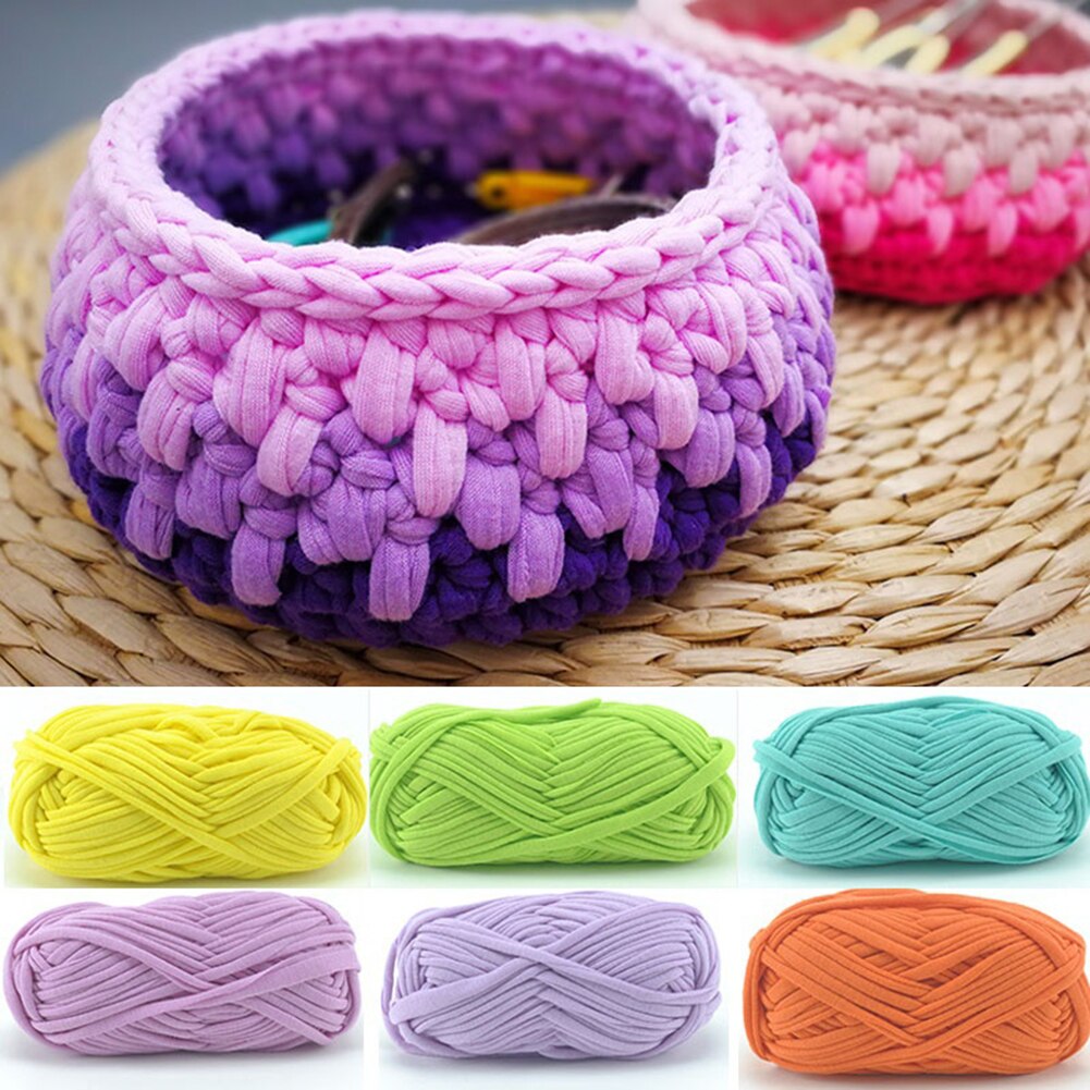 Neue Hand-stricken gewebte Gewinde Starke Korb Decke Geflochtene DIY Häkeln Tuch Phantasie Garn
