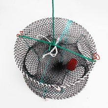 Filet de pêche en Nylon 3 trous, piège à poissons pliable en Nylon, crabe, piège à poissons, filet de pêche automatique renforcé