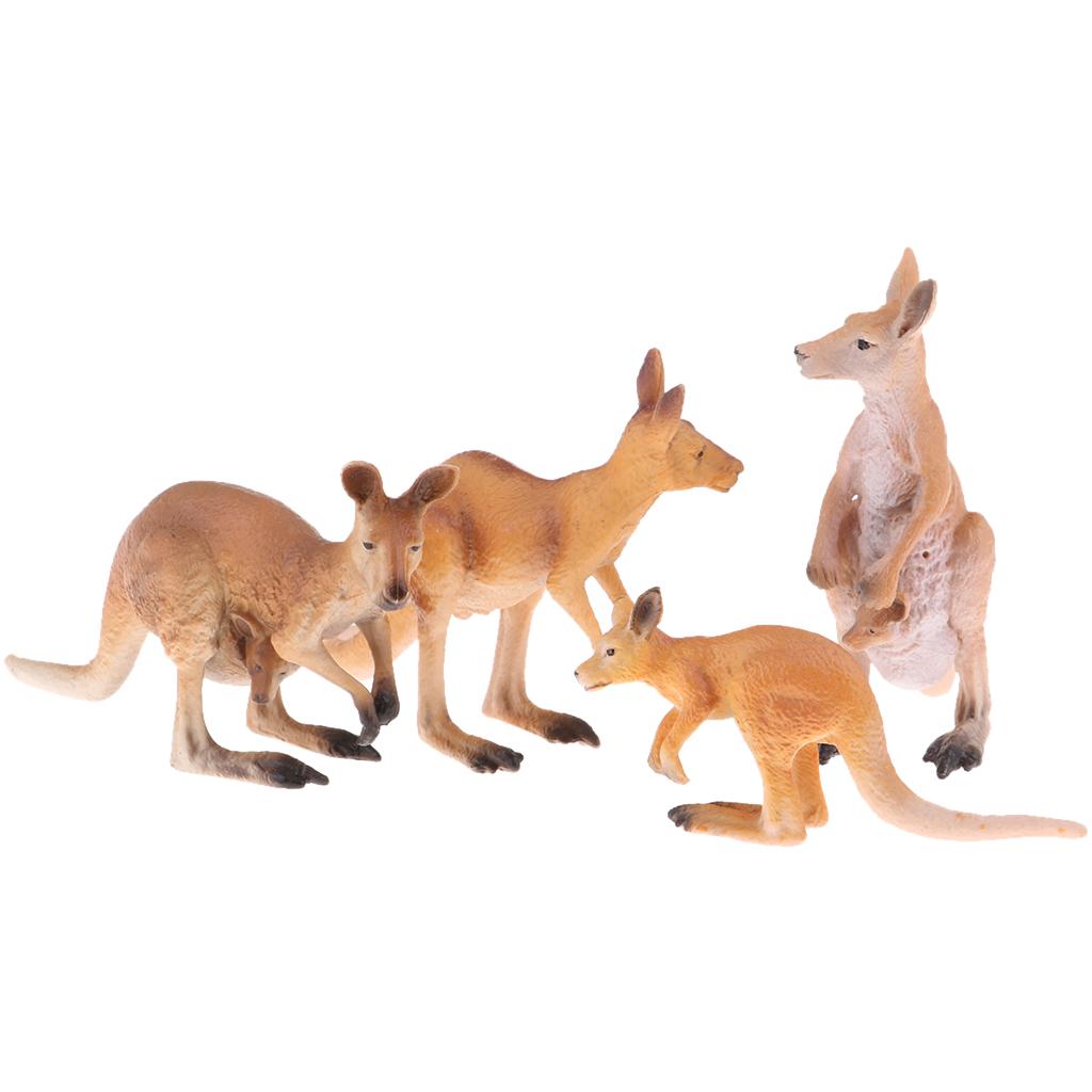 Realistic Animals Model Kangaroo Miniature for Animal Ornaments Collectibles