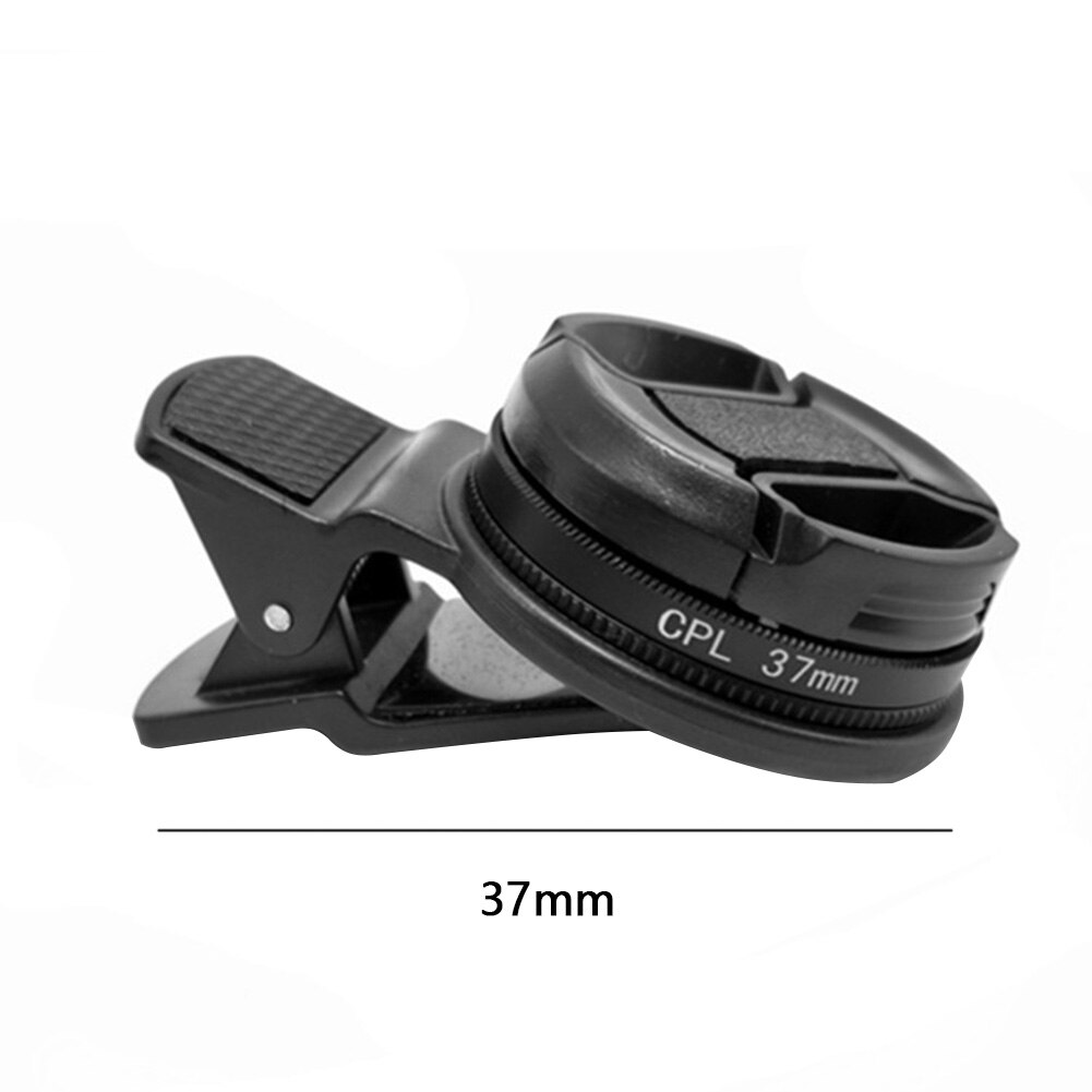 37 Mm Met Clip Duurzaam Polarisator Telefoon Circulaire Camera Professionele Universele Accessoires Zwart Lens Draagbare Cpl Filter