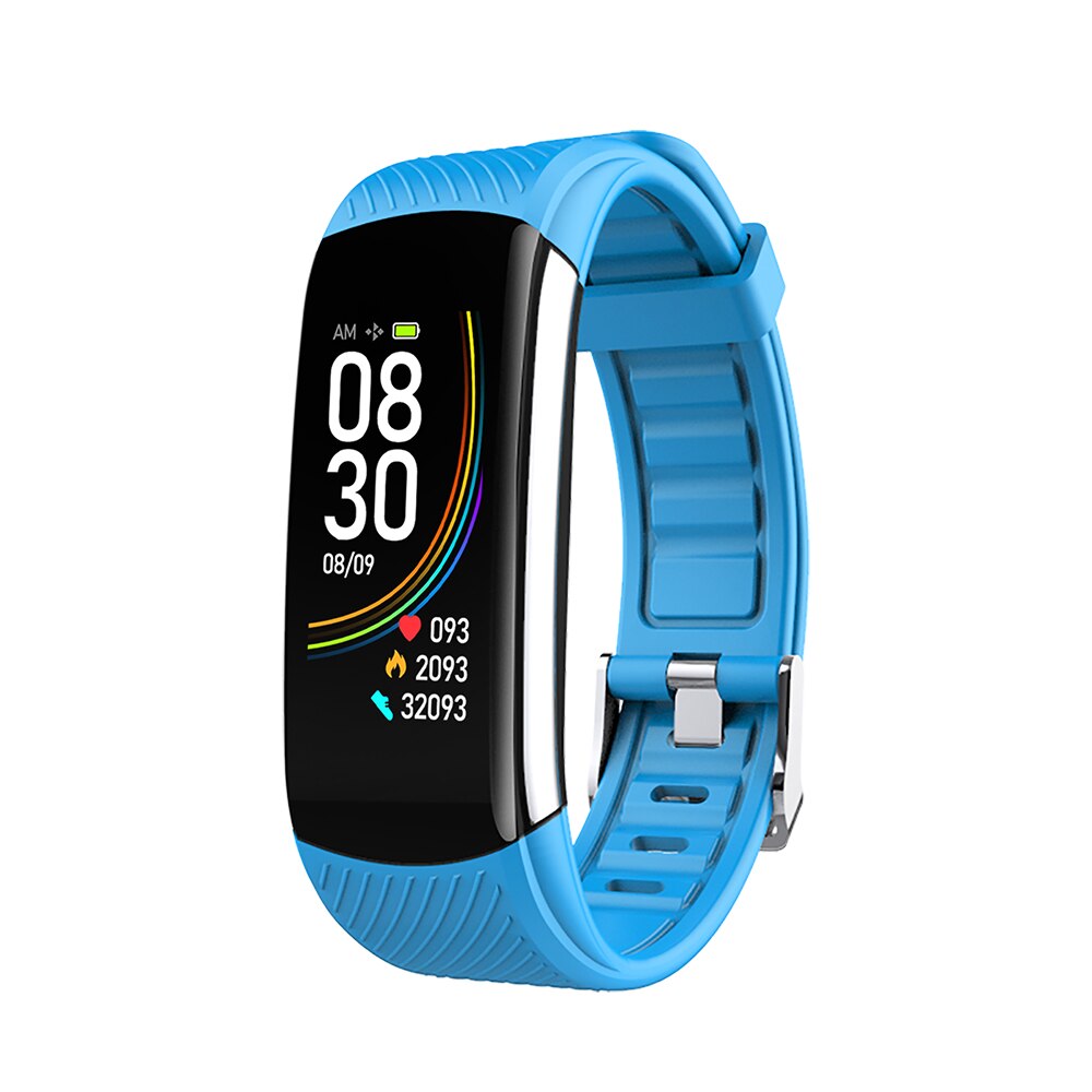 Smart armbånd blod ilt monitor fitness tracker armbånd smart ur pulsmåler smart band ur til sundhed: Blå